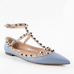 Valentino Rockstud flats in Blue Color Size 38 (7-7,5)